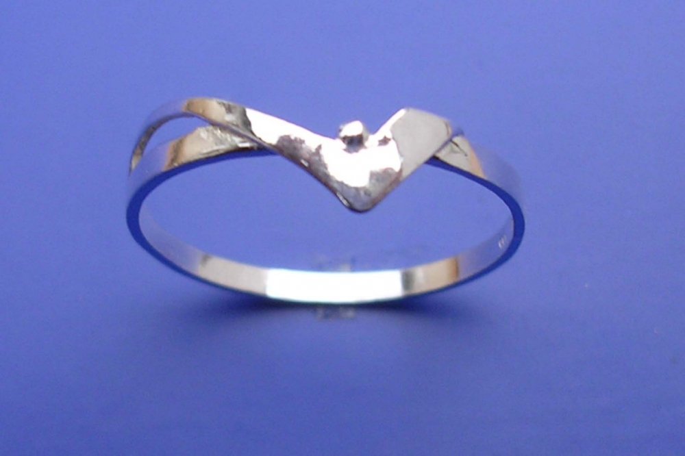 Prsten s plastikou P006, Materiál: Bílé zlato, ryzost 585/1000