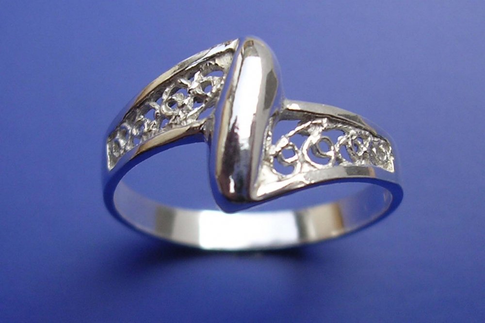 Prsten filigrán P134, Materiál: Stříbro, ryzost 925/1000