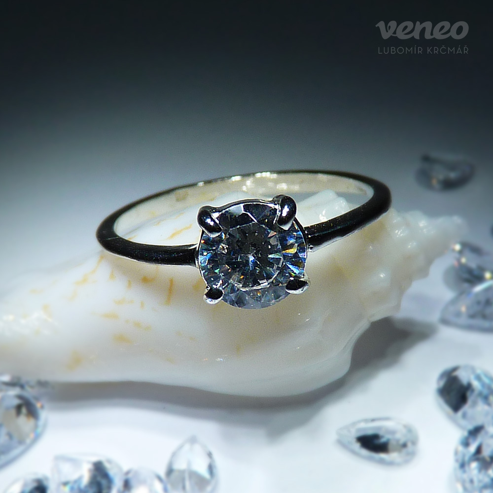 Obrázek produktu Diana 6 – prsten s čirým zirkonem