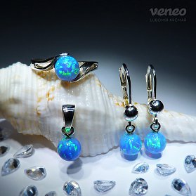 Obrázek produktu Persefona - souprava šperků se světle modrými opály 