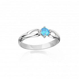 Obrázek produktu Violeta - prsten se světle modrým opálem